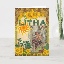 Litha Summer Solstice Pagan - Cartão Saudável