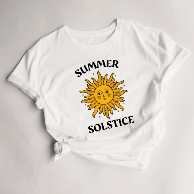 Litha Summer Solstice Sun Design Sabbats T-Shirt (Criador carregado)