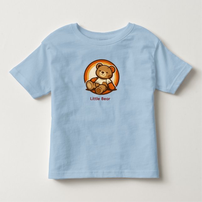 Little Bear Cute Retro Kawaii Toddler T-Shirt (Frente)