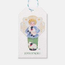 Little Boy Angel com etiqueta de presente de Lamb