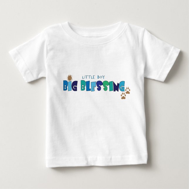 Little Boy, camiseta de bebê cristão de bênção (Frente)