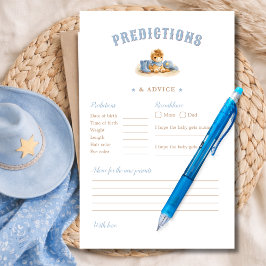 Little Cowboy Baby Shower Prediction & Advice Game