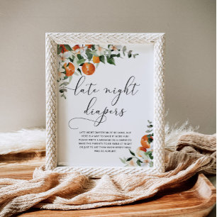 Little Cutie Late Night Diapers Poster