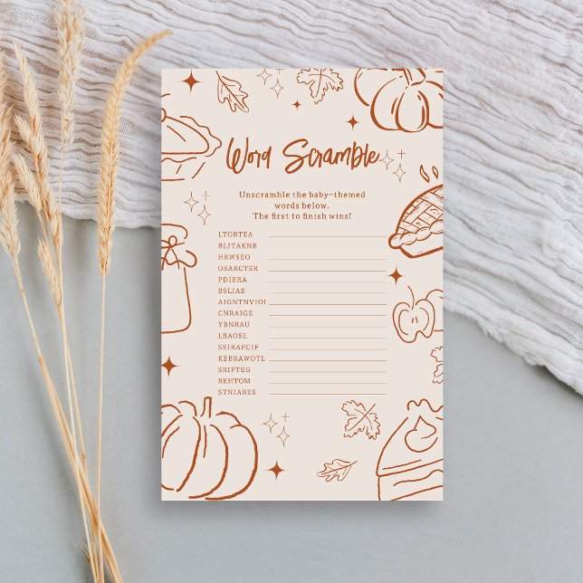 Little Cutie Pie Baby Shower Word Scrabble Game (Little Cutie Pie Baby Shower Word Scrabble Game)