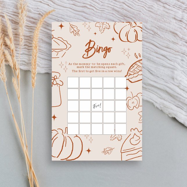 Little Cutie Pie Fall Baby Shower Bingo Game (Little Cutie Pie Baby Shower Bingo Game)