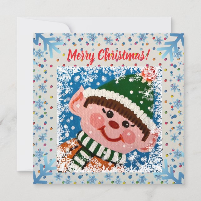 Little Elf Magnet Card (Frente)