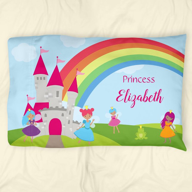 Little Girl Fairy Princess com Rainbow e Castle (Criador carregado)