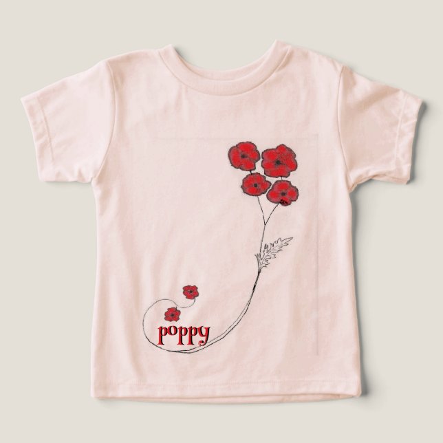 Little girl Poppy T-Shirt (Design frontal)