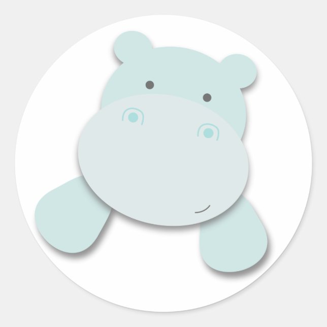 Little Hippo | Autocolantes (Frente)
