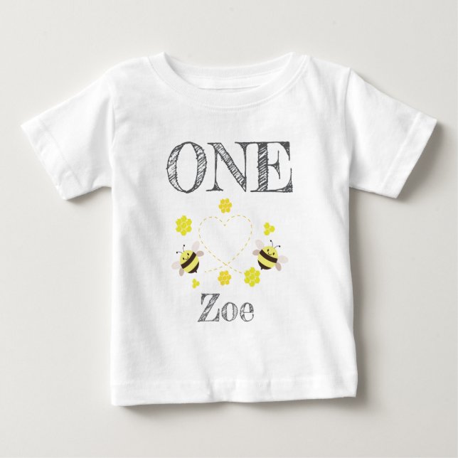 Little Honey T-Shirt Kids 1st Birthday (Frente)