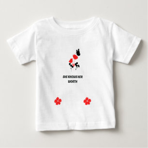 Little Miss Worth — Camiseta de Bebê Menina Elegan