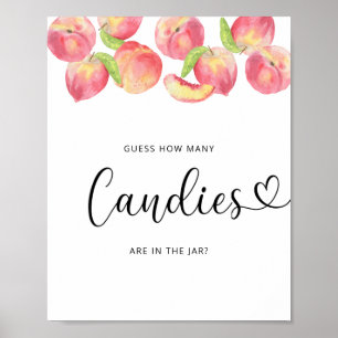 Little peach guess how many candies poster