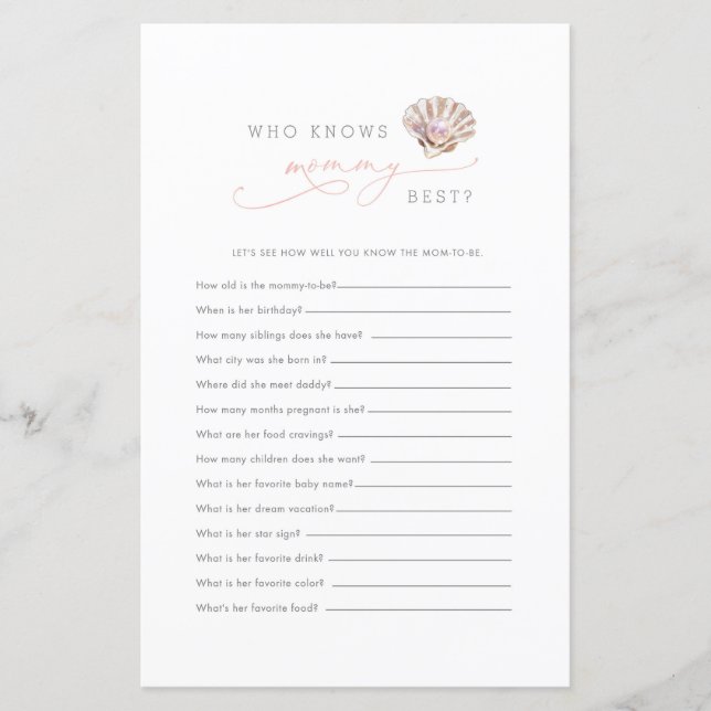 Little Pearl Under Sea Who Knows Mommy Best Game (Frente)