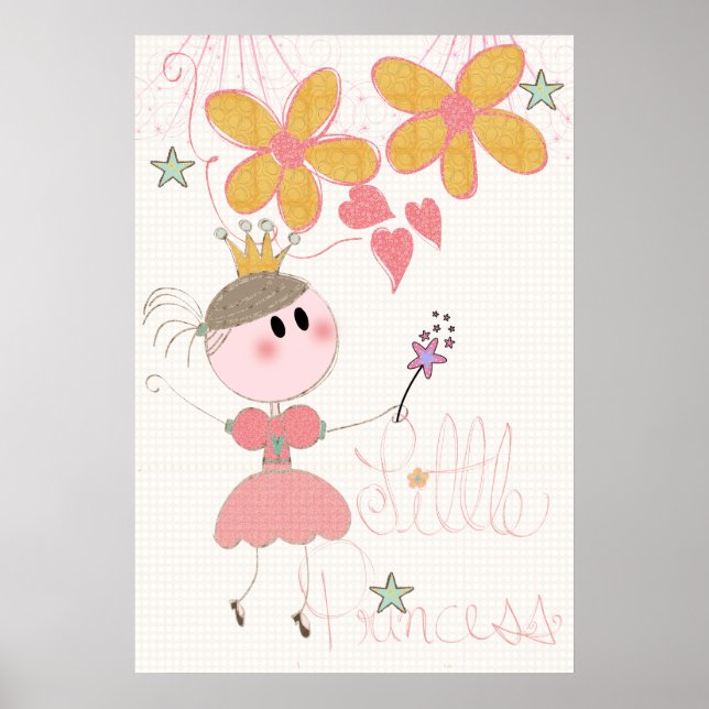 Little Princess Girls Nursery Poster (Frente)