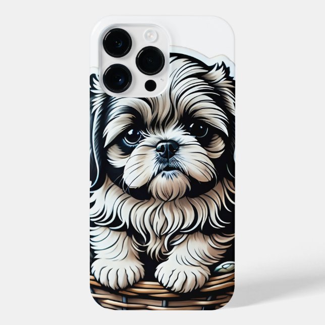Little Shih Tzu Puppy em uma capas de iphone de ce (Verso)