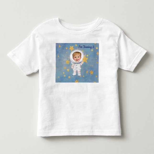 Little Star Astronaut Birthday T-Shirt (Frente)