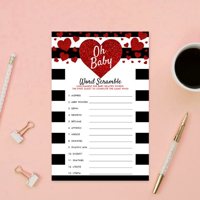 Little Sweetheart Baby Shower Word Scramble Game (Criador carregado)