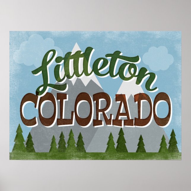 Littleton Colorado Snowy Mountain Poster (Frente)