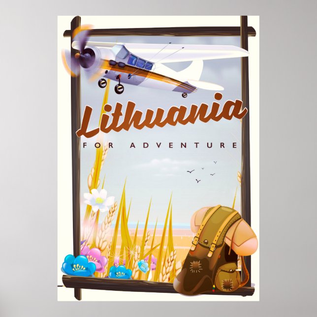 lituânia - Para um poster de viagens de aventura (Frente)
