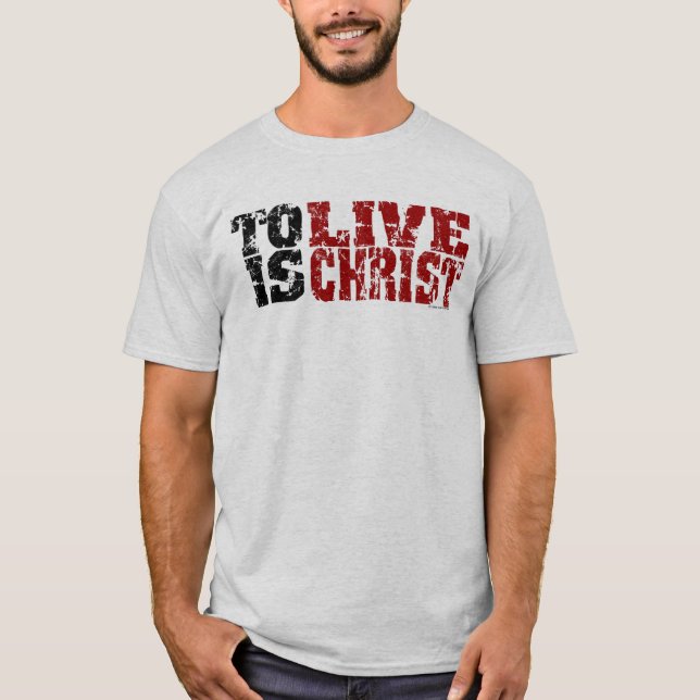 Live é o t-shirt do cristo (o 1:21 dos (Frente)
