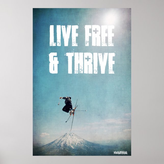 Live Free & Thrive Poster (Frente)