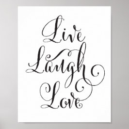Live, Laugh, Love Art impressão