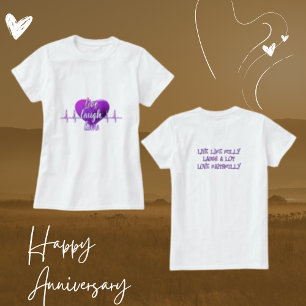 Live Laugh Love cita T-shirt feminina