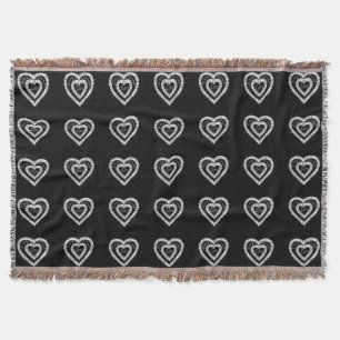 Live Laugh Love Diamond Hearts Jogam cobertor