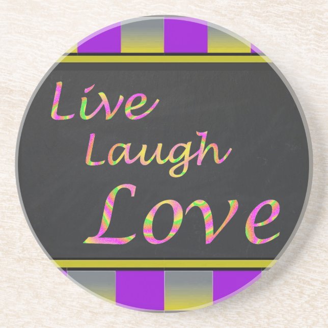 Live Laugh Love Porta copos (Frente)