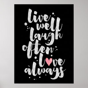 Live Laugh Love - Poster inspirador