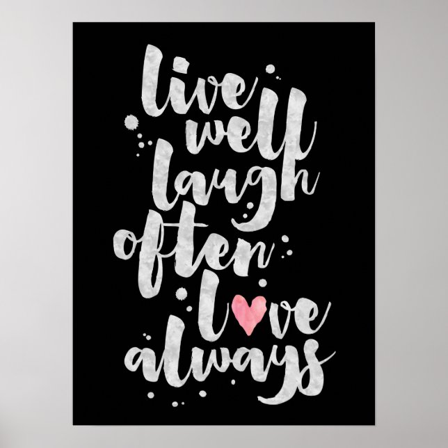 Live Laugh Love - Poster inspirador (Frente)