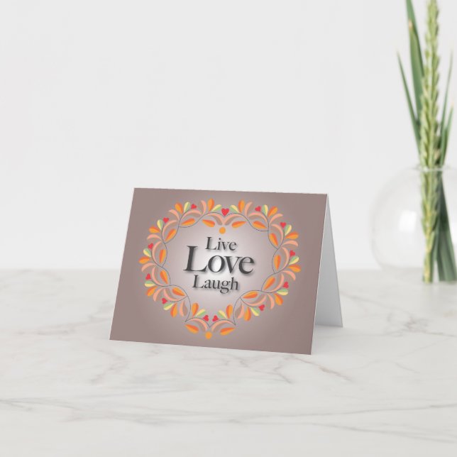 Live, Love, Cartão de Ria (Frente)