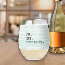 Live Love French Bulldog Frenchie Green