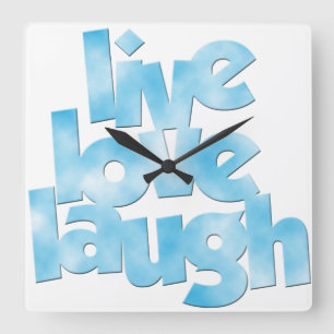 Live Love Laugh - Relógio de Parede