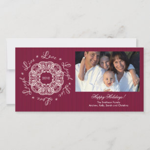 Live Love Laugh Vintage Ornament Holiday Cartões d