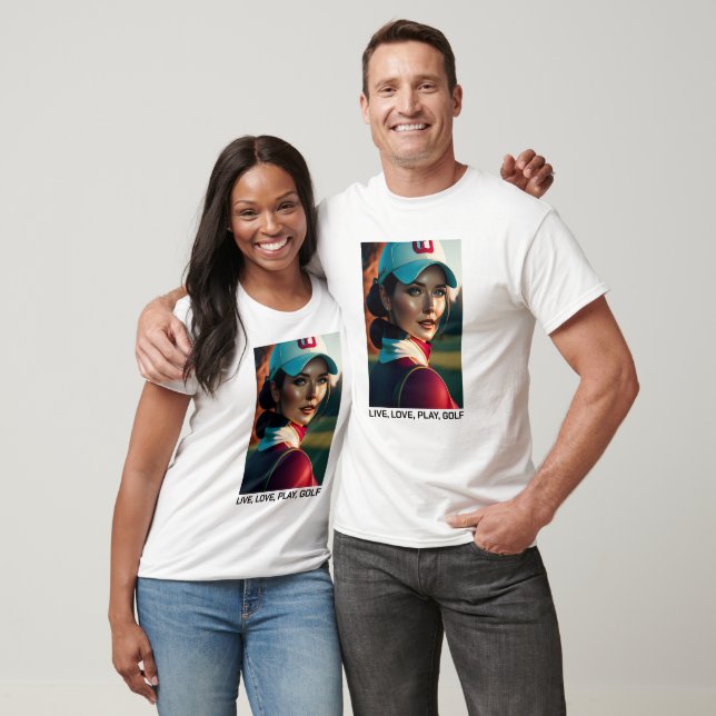 Live, Love, Toque Golf - T-shirt Unisex (Unissex)