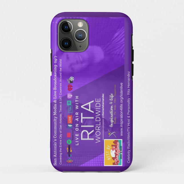 Live On Air com Capa de telefone Rita para iPhone  (Verso)