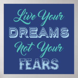 Live Your Dreams - poster personalizado de cores
