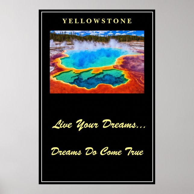 Live Your Dreams Poster Yellowstone (Frente)