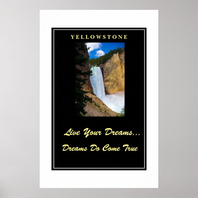 Live Your Dreams Poster Yellowstone (Frente)