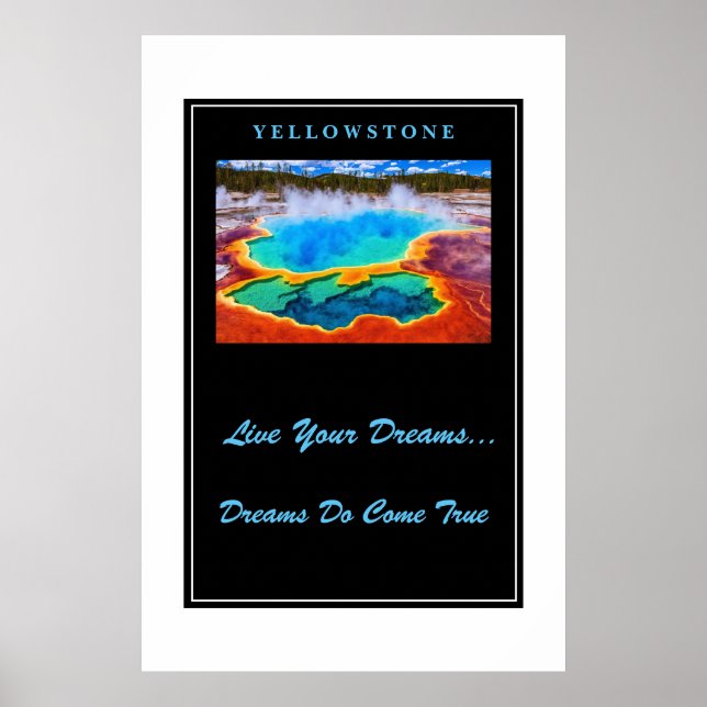 Live Your Dreams Poster Yellowstone (Frente)