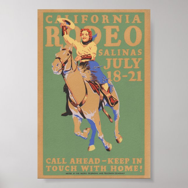 Livermore Rodeo USA Poster vintage 1933 (Frente)
