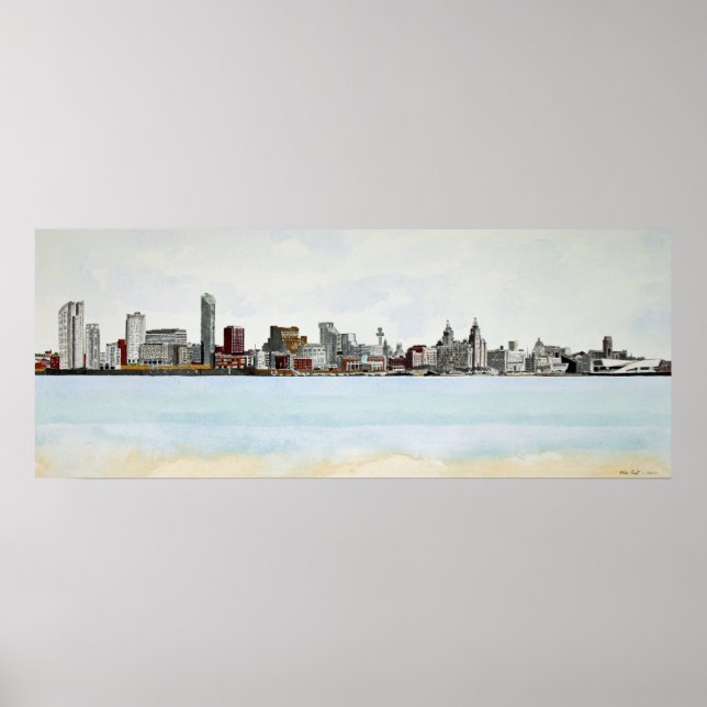 Liverpool Skyline Poster (Frente)