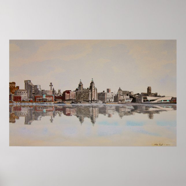 Liverpool Skyline Poster (Frente)