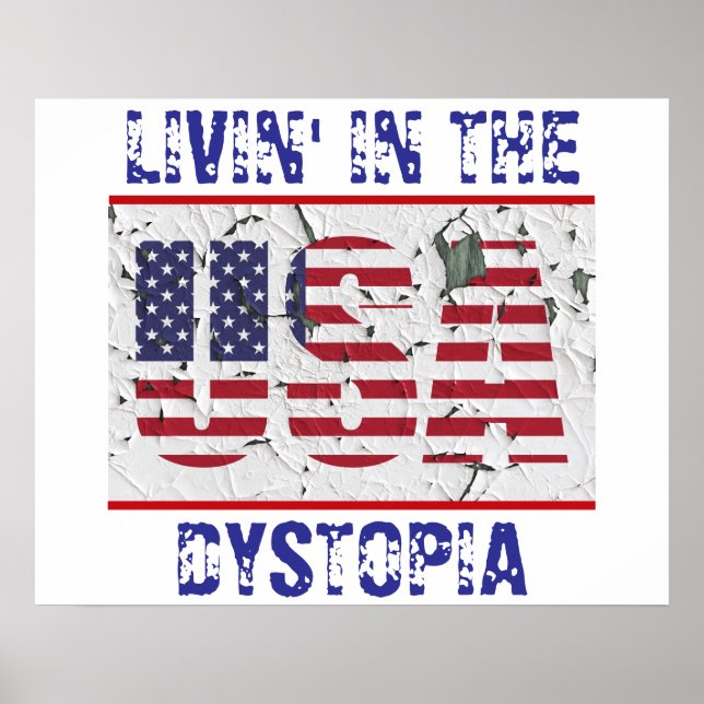 Livin' In USA Dystopia Poster (Frente)