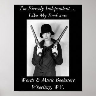 livraria totalmente independente de poster