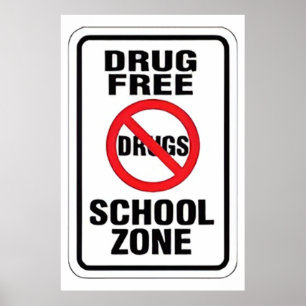 Livre De Drogas Para Poster Branco Escolar