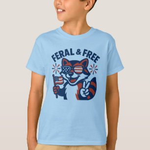 Livre e livre - Crianças 4 de julho Camisa