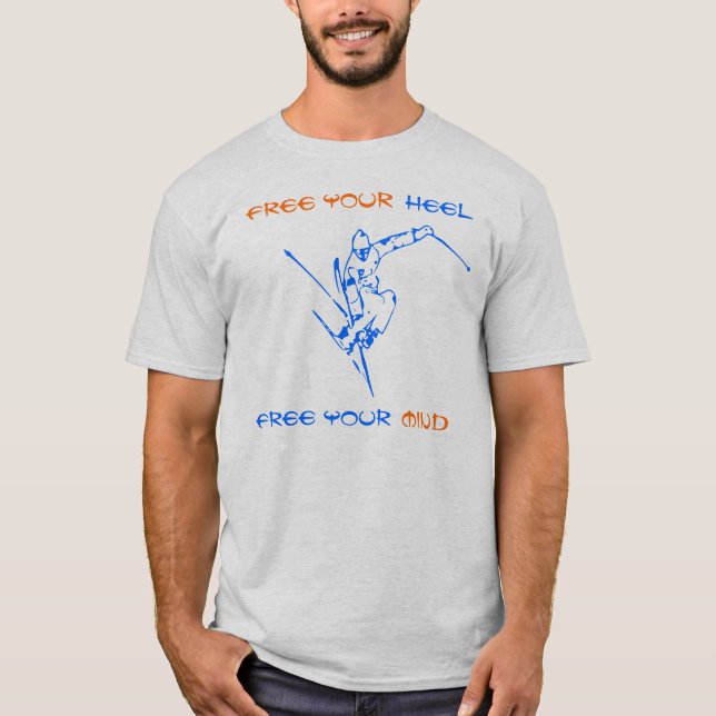 Livre seu salto, livre seu t-shirt do azul da (Frente)