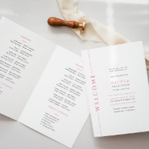 Livreto de Programa Dobrado Bat Mitzvah Rosa